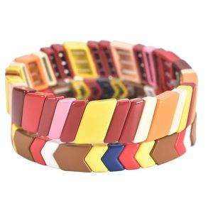 Coolcos Enamel Bracelets Set Tila Beads Bracelets